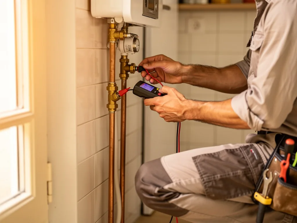 Intervention plombier à Paris : artisan au travail